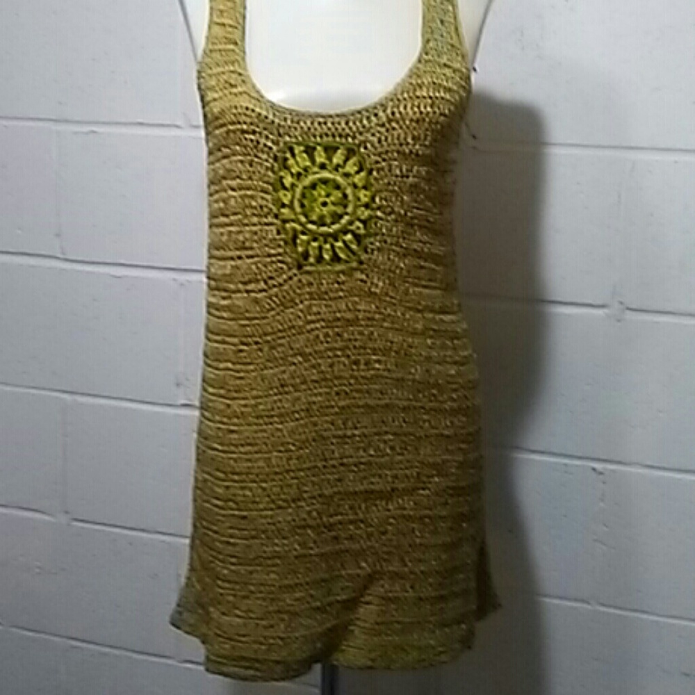 Knitted & Knotted Woven Dress Anthropologie Boho
